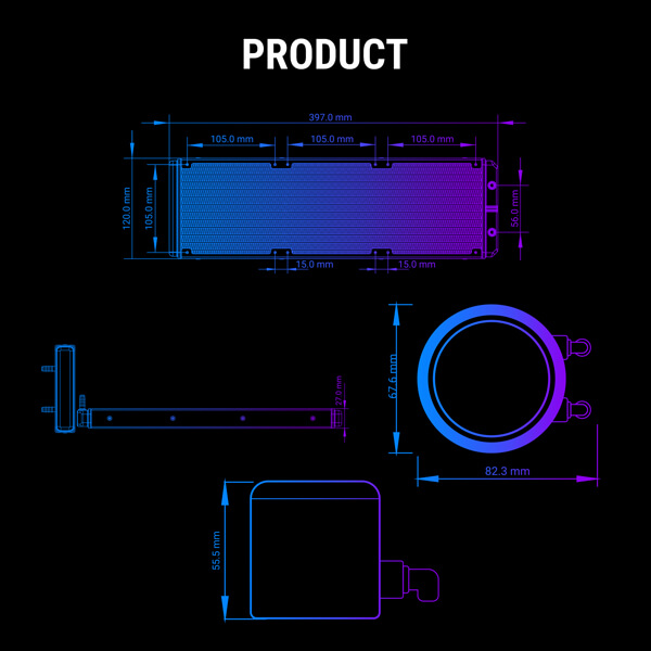 Ant Esports ICE Chroma 360 ARGB 360mm CPU Liquid Cooler